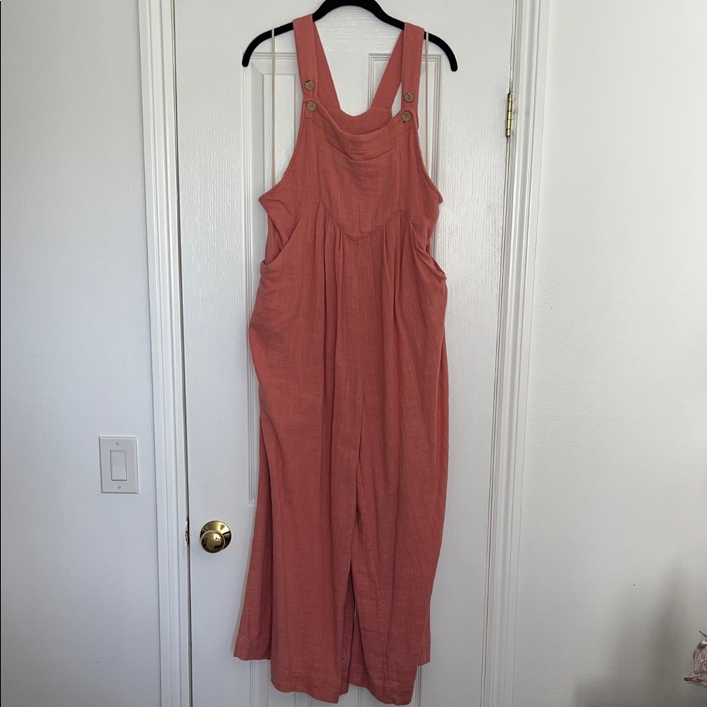 Free People Coral Pink Jumpsuit